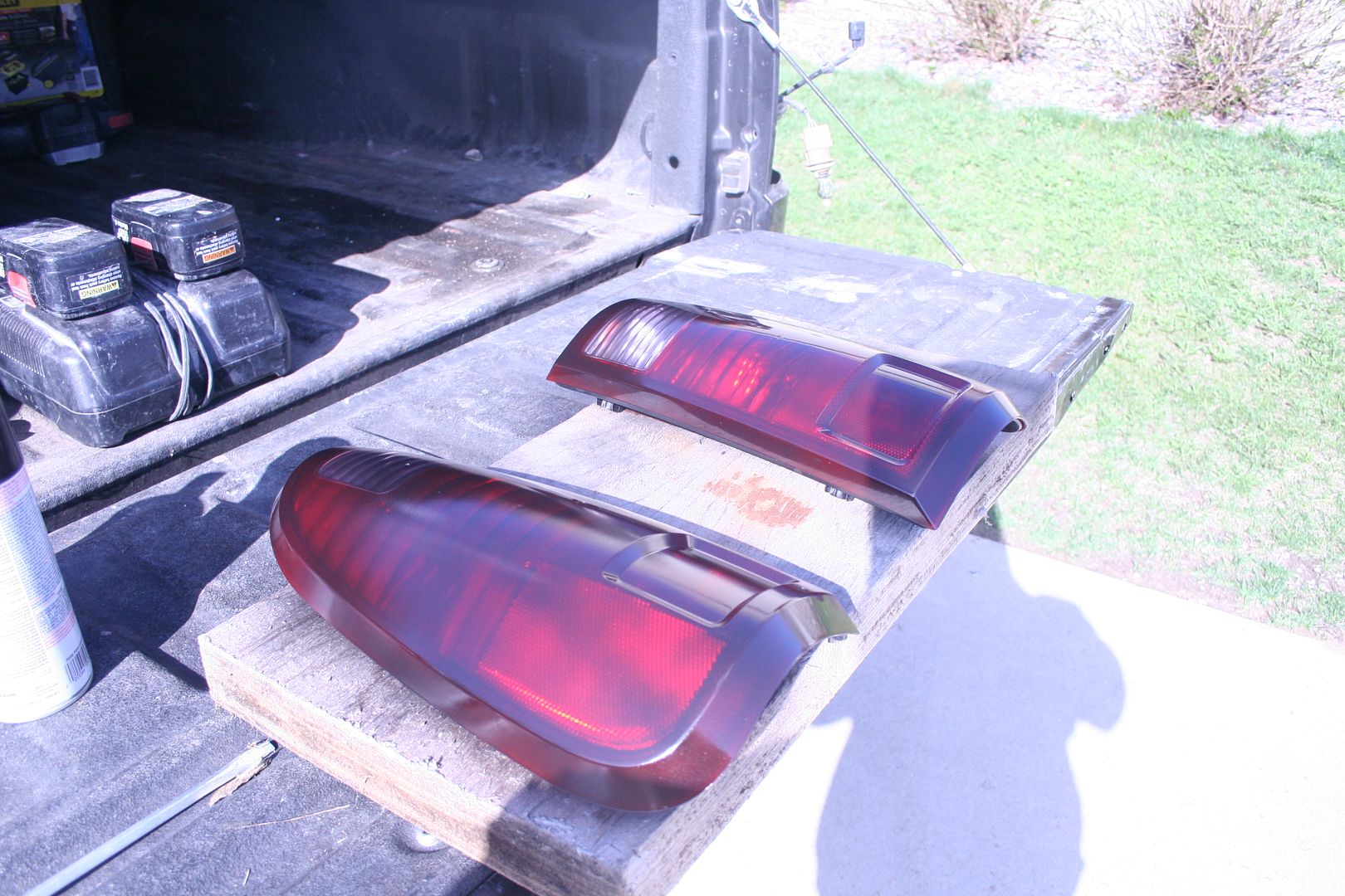 Spray tinted my tail lights and mirror marker lights (pics) Ford Powerstroke Diesel Forum